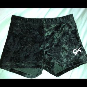 GK Velvet Shorts-Dark Jade